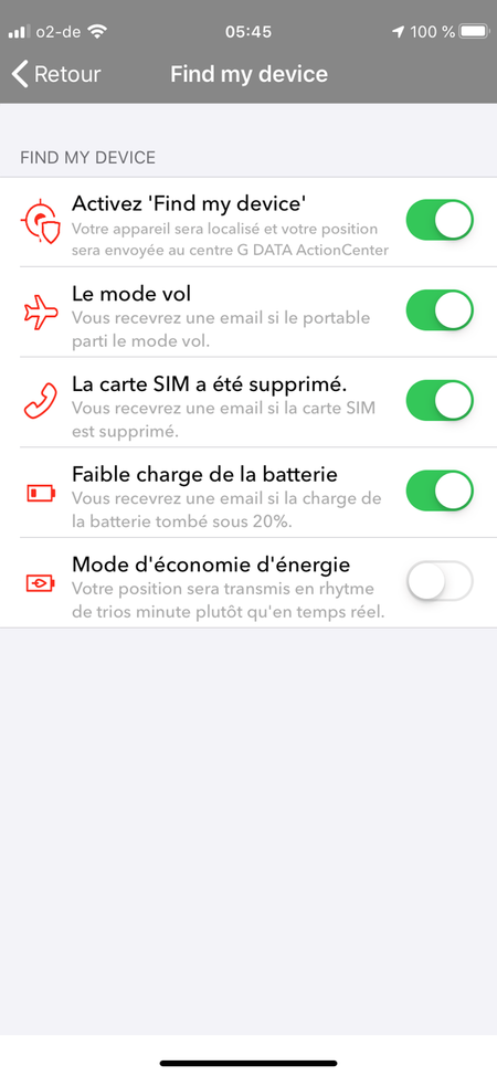 G DATA Mobile Security iOS: Find my device G DATA Mobile Security iOS: Find my device