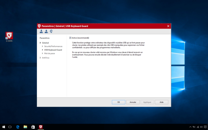 G DATA Antivirus: Keyboard Guard