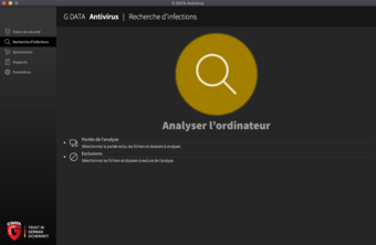 G DATA Antivirus Mac Analyser l'ordinateur G DATA Antivirus Mac Analyser l'ordinateur