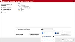 G DATA Total Security: Sélection de la cible 