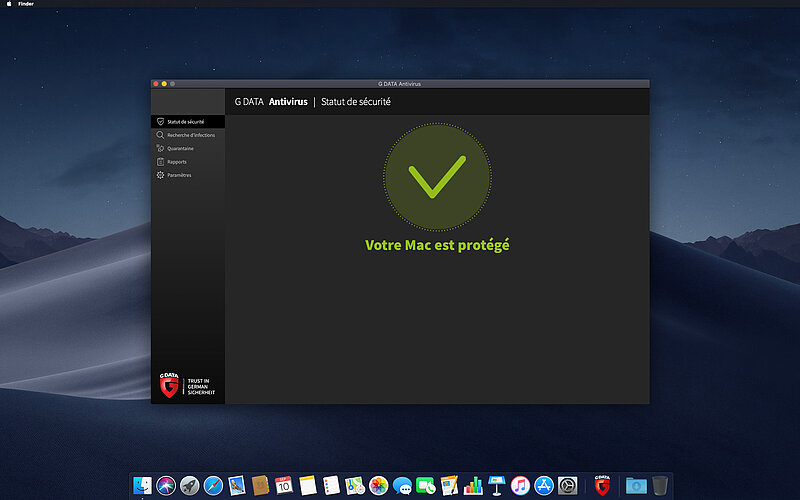 G DATA Antivirus Mac protégé