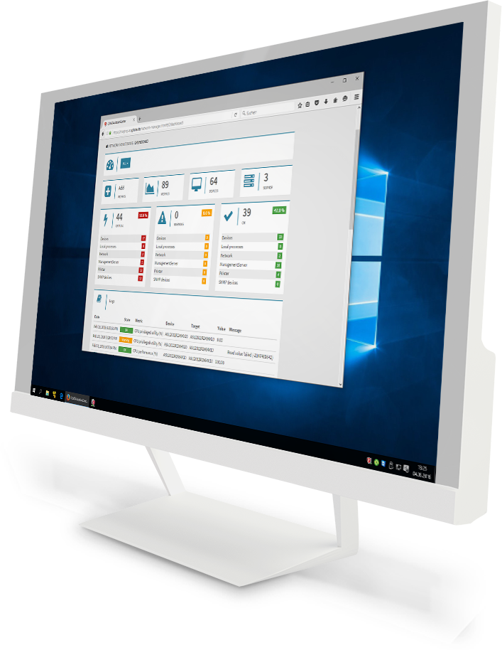 G DATA ActionCenter en tant que capture d’écran sur un écran